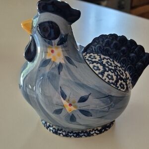 Temp-tations By Tara Presentable Ovenware Blue Chicken Canister